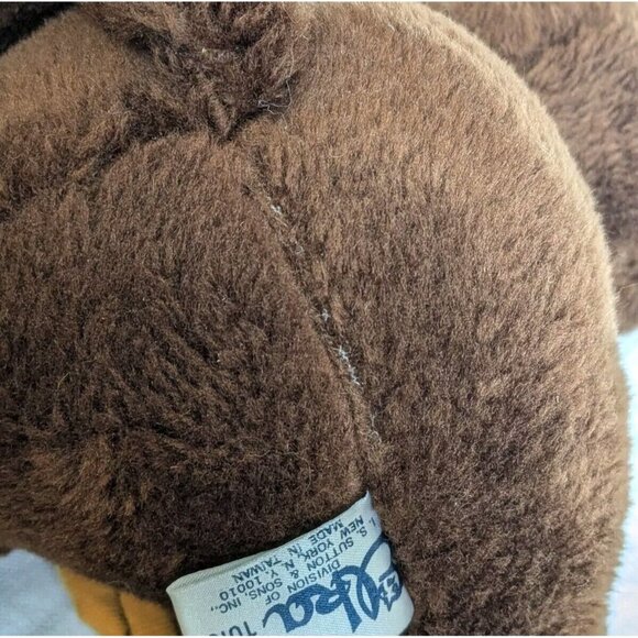 Elka Toys Plush Monkey New York  Stuffed Animal Clasp Hands Old Sad Lonely Vtg - Picture 14 of 16